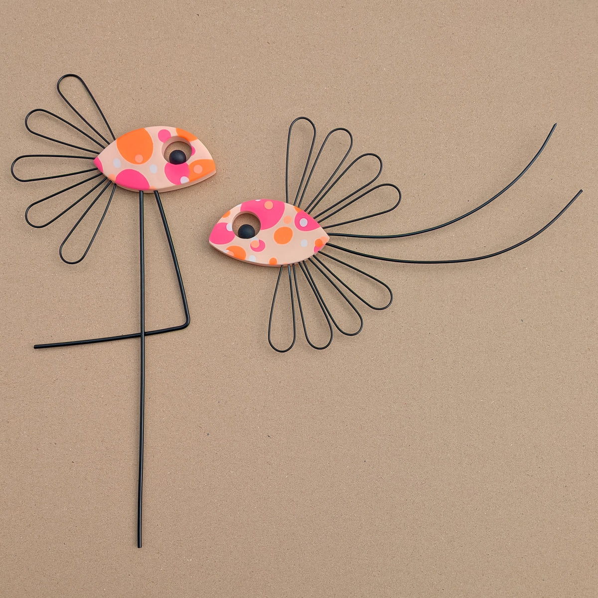 Le couple de ZIF – Oiseaux décoratifs à planter et à suspendre